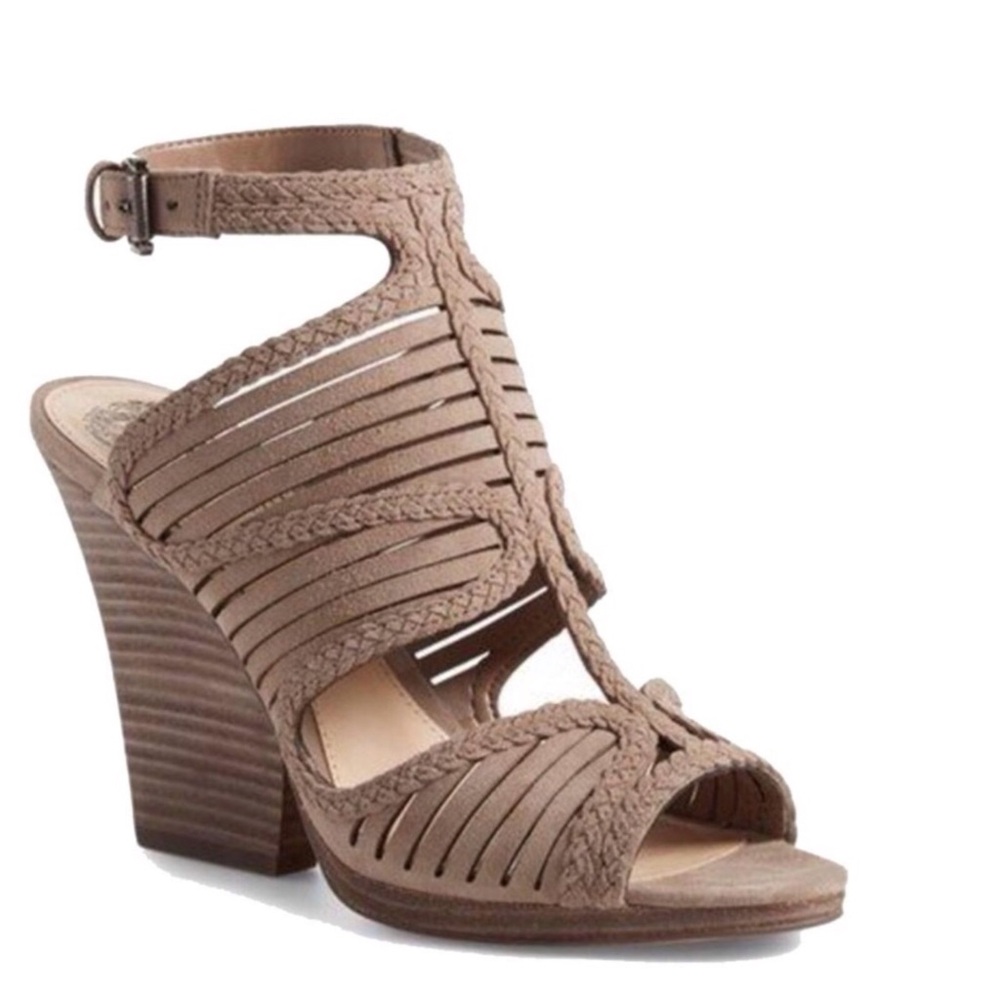 Vince Camuto Janil open toe suede block heel sandal